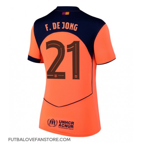 Barcelona Frenkie de Jong #21 Tretí Ženy futbalový dres 2025-26 Krátky Rukáv Barcelona Frenkie de Jong #21 Tretí Ženy futbalový dres 2025-26 Krátky Rukáv